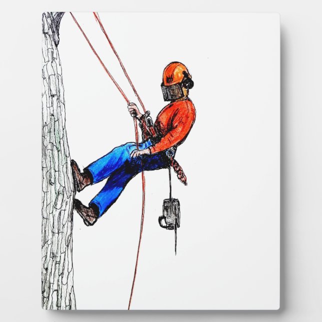 Plaque Photo Tree Surgeon Arborist (Devant)