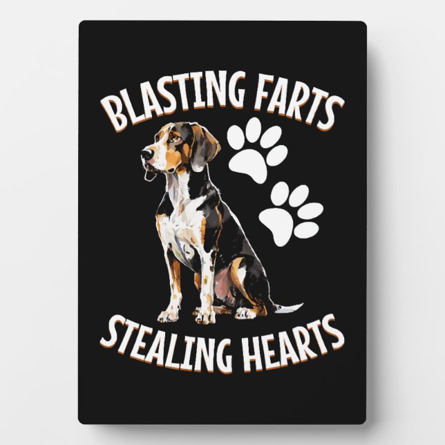 Plaque Photo Treeing Walker Coonhound Chover Propriétaire de ch (Devant)