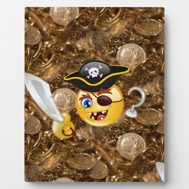 Plaque Photo trésor pirate emoji (Devant)