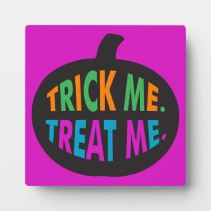 Plaque Photo Trick Me Traite, Halloween Multi-Couleur