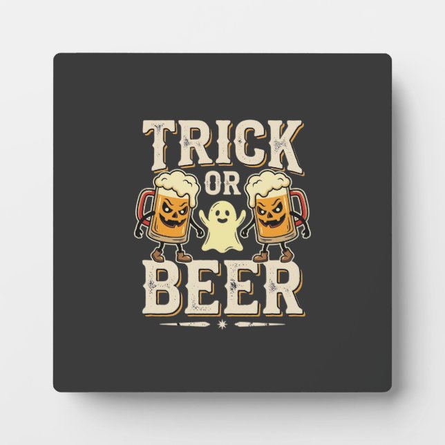 Plaque Photo Trick or Beer Halloween Beer Design_1 (Devant)