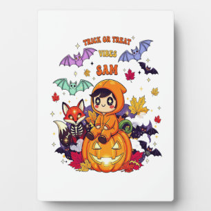 Plaque Photo Trick or Treat Mignon Halloween