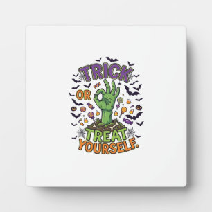 Plaque Photo Trick Or Treat Yourself Main De Zombie Halloween C