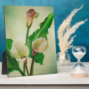 Plaque Photo Trois Lys Calla Étonnant Botanique Acrylique
