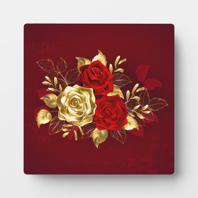 Plaque Photo Trois Roses de bijoux (Devant)