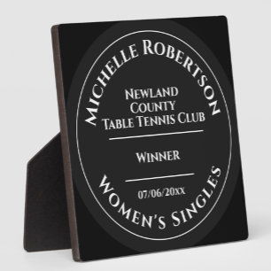 Plaque Photo Trophée de classement personnalisé pour tournoi de