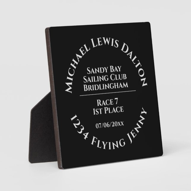 Plaque Photo Trophée du club nautique (Recto)