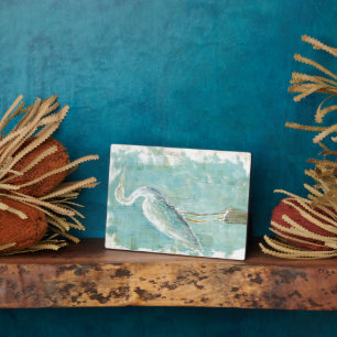 Plaque Photo Tropical Birds   Still Egret