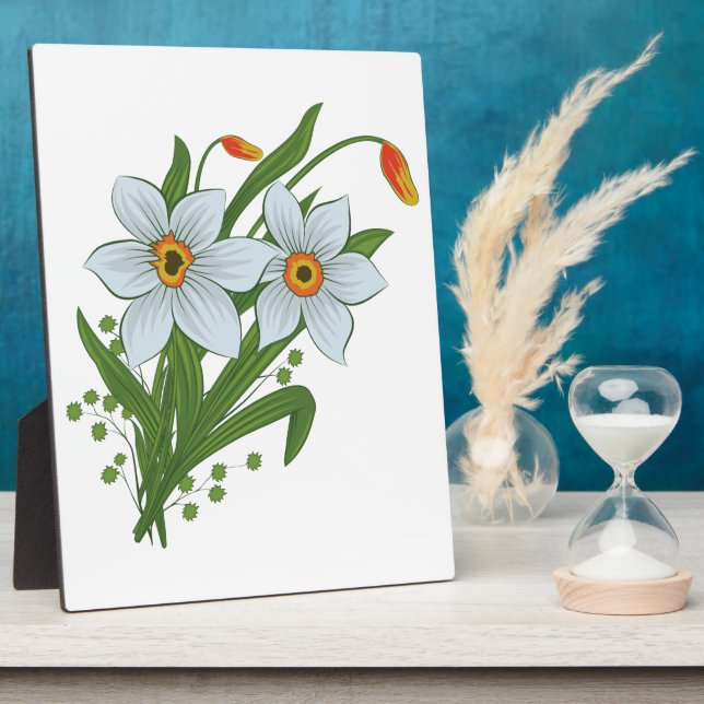 Plaque Photo Tulipes et jonquilles Fleurs (Côté)