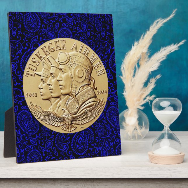 Plaque Photo Tuskegee Airmen COIN (Côté)