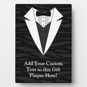 Plaque Photo Tuxedo noir/blanc
