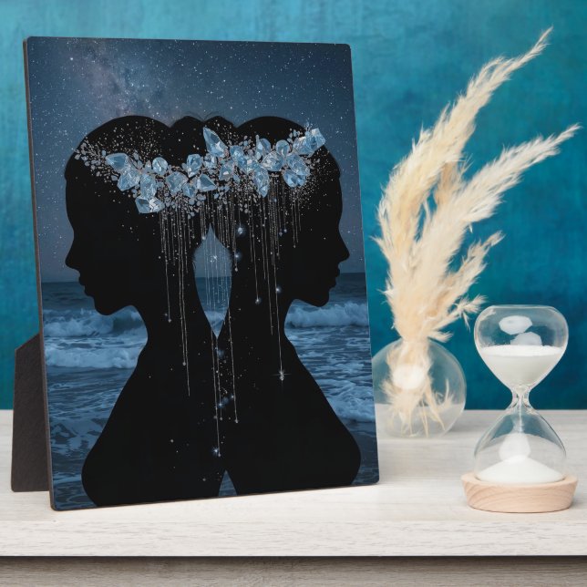 Plaque Photo Twin Souls Beneath the Stars (Côté)