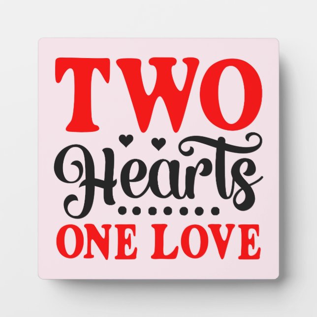 Plaque Photo Twin Valentines- Two Hearts One Love  (Devant)