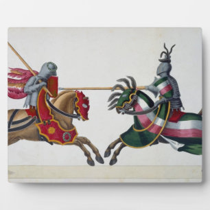 Plaque Photo Two knights at a tournament, plate from 'A History