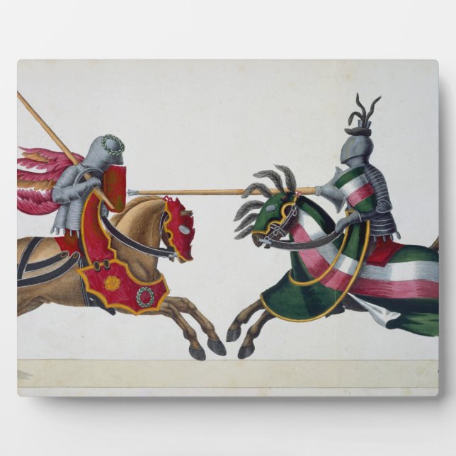 Plaque Photo Two knights at a tournament, plate from 'A History (Devant)