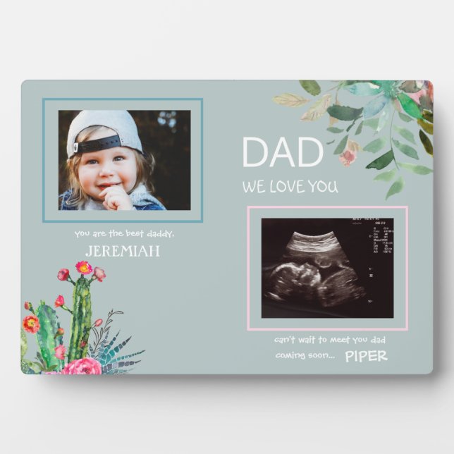 Plaque Photo Ultrasound 2 Photo Child Cacti (Devant)