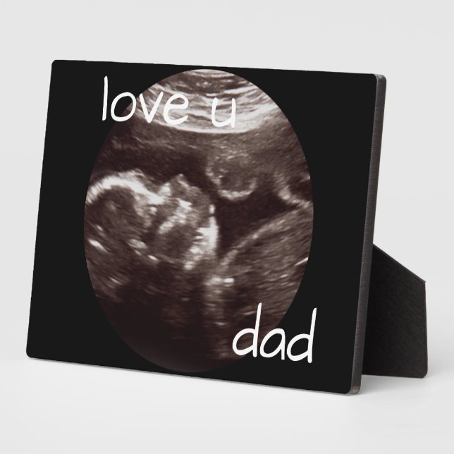 Plaque Photo Ultrasound Photo Love You Papa (Côté)