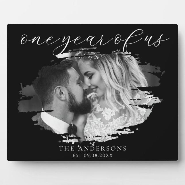 Plaque Photo Un an de nous Premier anniversaire Mariage (Devant)