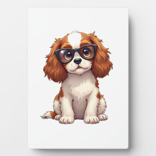 Plaque Photo Un chien mignon King Charles Spaniel COPY