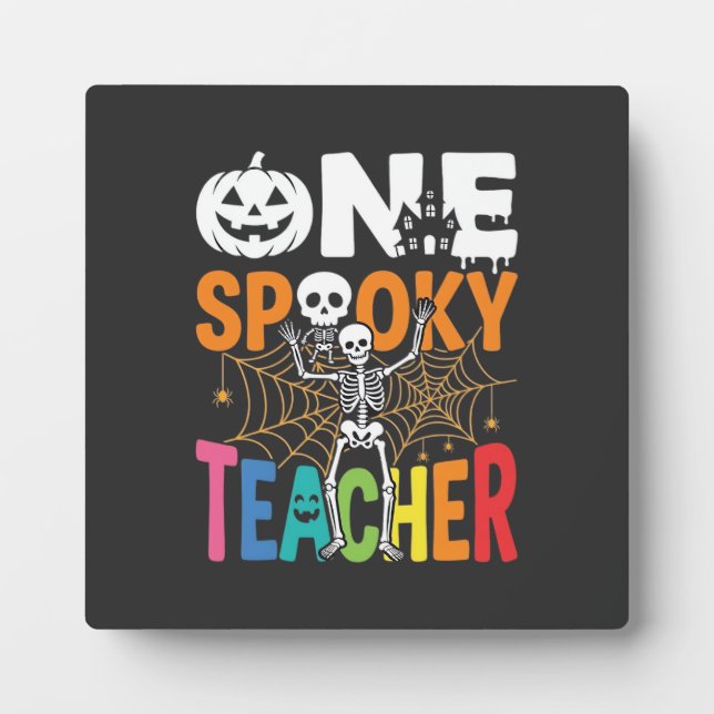 Plaque Photo Un design d'Halloween pour un professeur effrayant (Devant)