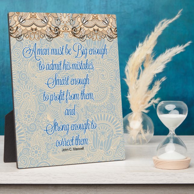 Plaque Photo un homme doit être assez grand (Côté)