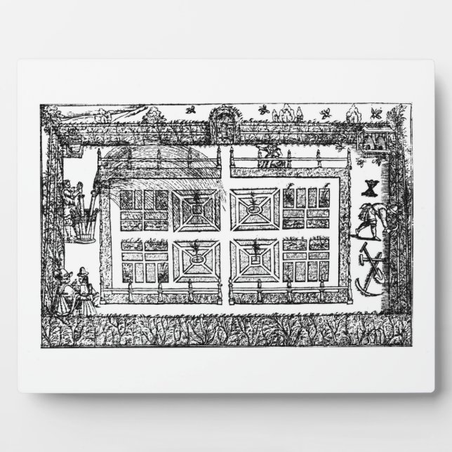 Plaque Photo Un jardin, du "Labyrinthe du jardinier", 1577 ( (Devant)