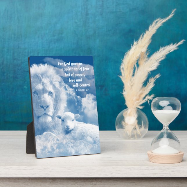 Plaque Photo Un vers de la Bible chrétienne inspirant pour la f (Côté)