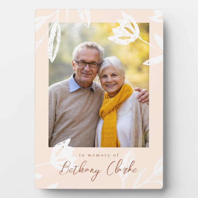 Plaque Photo Une belle vie tonalités naturelles et florale Pl p (Devant)