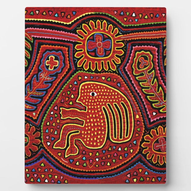 Plaque Photo Une indienne de Kuna à vélo (Devant)