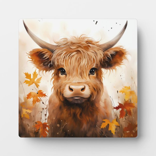 Plaque Photo Une jolie gamme de vaches Highland Design 1 (Devant)