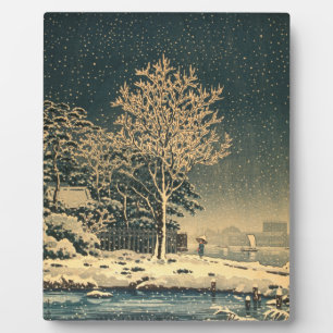 Plaque Photo Une journée d'hiver sur la rivière Sumida au Japon