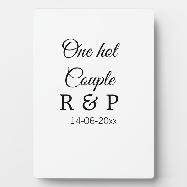 Plaque Photo Une lettre initiale de nom de couple chaud ajouter (Devant)