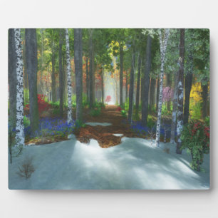 Plaque Photo Une longue journée de marche