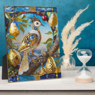 Plaque Photo Une perdrix dans un arbre à poires