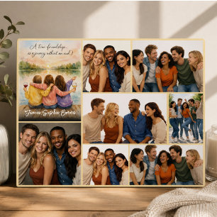 Plaque Photo Une véritable amitié Jour de l'amitié Inspiran