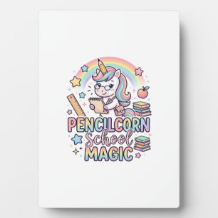 Plaque Photo Unicorn Pencilcorn School Magic Adorable Autocolla