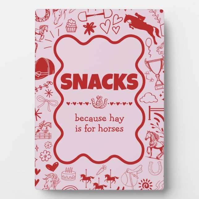 Plaque Photo Unique Cheval Rose Fille Equestre Anniversaire Sna (Devant)