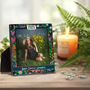 Plaque Photo Unique Floral Graduation Custom StylishPhoto Nom