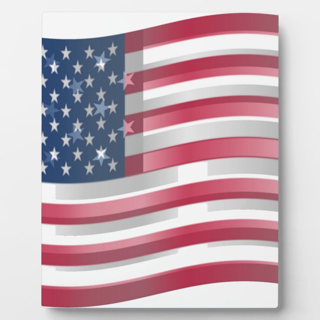 Plaque Photo USA Unites : Stripes & Stars en Gras Design (Devant)