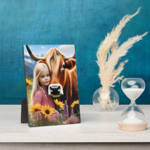 Plaque Photo Vache Des Hautes Terres Enfants Et Animaux De Comp