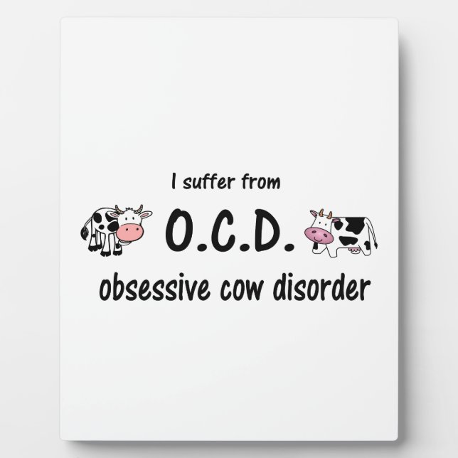 Plaque Photo Vache OCD (Devant)