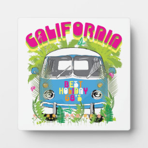 Plaque Photo Van California Surfing