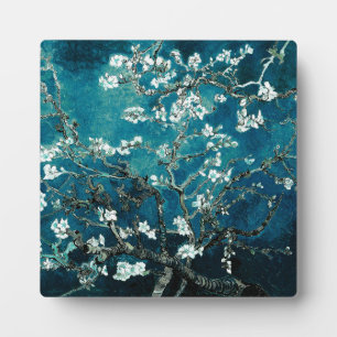 Plaque Photo Van Gogh Almond Blossoms Dark Turquoise