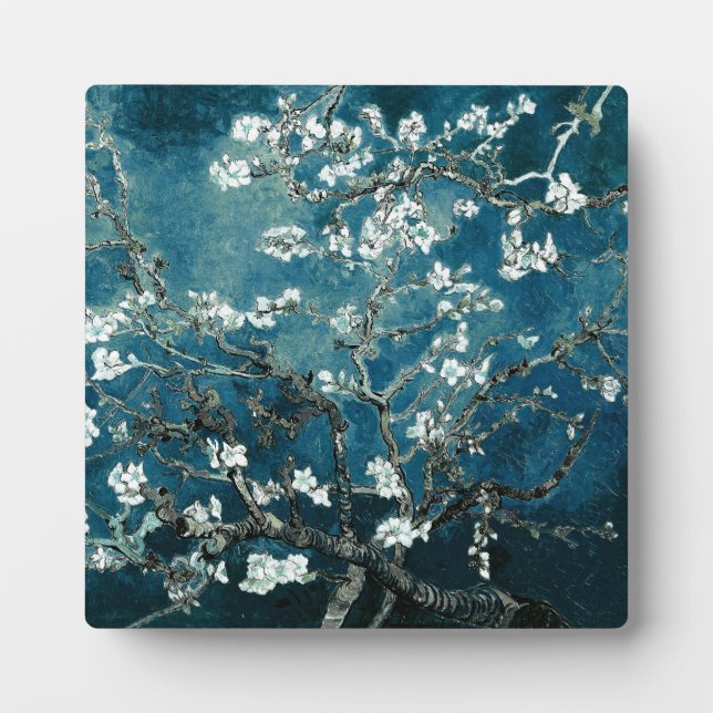Plaque Photo Van Gogh Almond Blossoms Dark Turquoise (Devant)