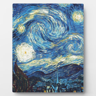 Plaque Photo Van Gogh l'art vintage de la nuit étoilée 1889