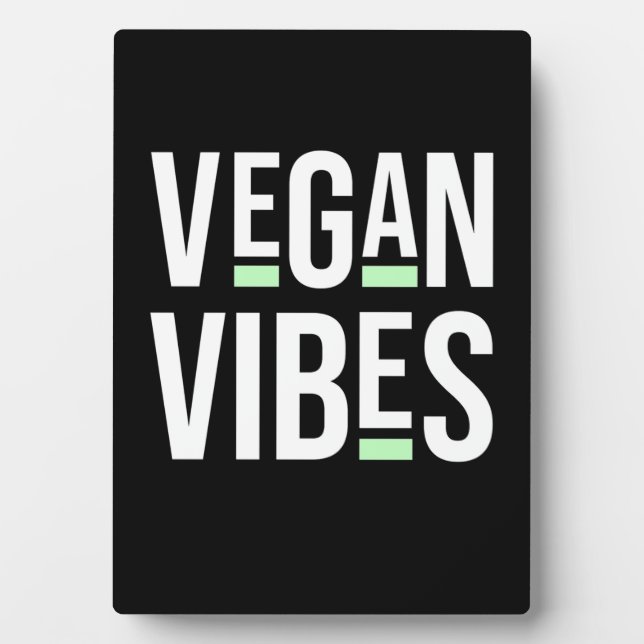 Plaque Photo Vegetarian Vegan Vibes (Devant)