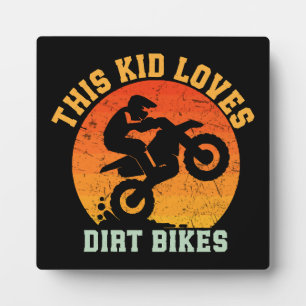 Plaque Photo Vélo de terre drôle pour enfants