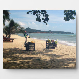 Plaque Photo Vendeurs de plage ... Plage de Lamai, île de Koh S