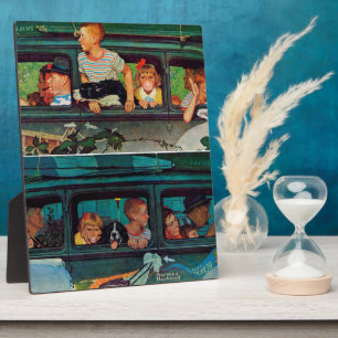 Plaque Photo Venir et partir par Norman Rockwell