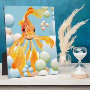 Plaque Photo Vermillion Oiseaux Dans L'Eau Bubble Pastel